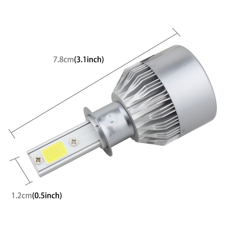 2 PCS  H3 18W 1800 LM 6000K IP68 Canbus Constant Current Car LED Headlight with 2 COB Lamps, DC 9-36V(White Light) - LED Headlamps by buy2fix | Online Shopping UK | buy2fix