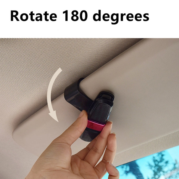 Vehicle Mounted Glasses Clip Car Eyeglass Bill Holder, Blister Package (Rose Red) - Sunglasses & Glasses Clips by buy2fix | Online Shopping UK | buy2fix