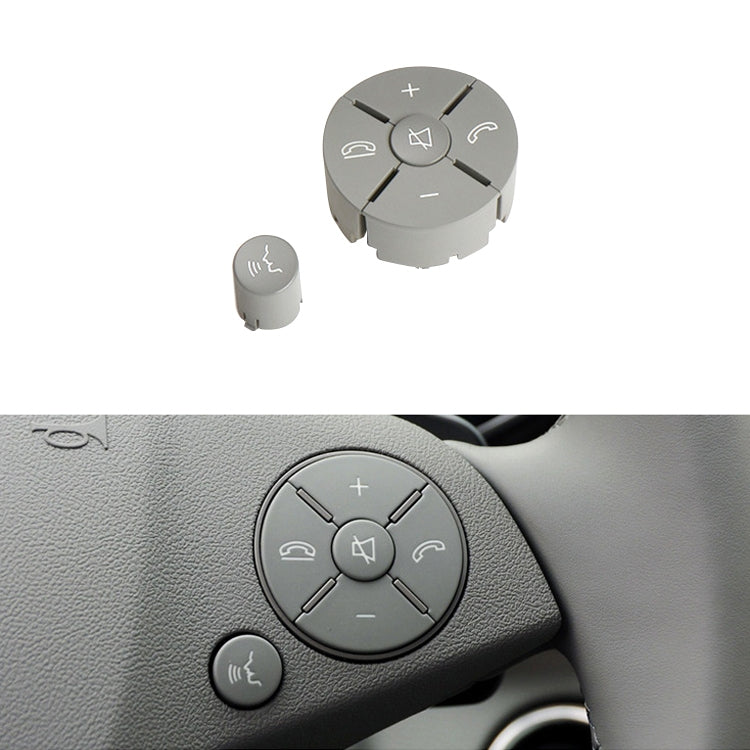 Car Right Side Steering Wheel Switch Buttons Panel for Mercedes-Benz W204 2007-2014, Left Driving(Grey) - In Car by buy2fix | Online Shopping UK | buy2fix