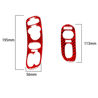 2 in 1 Car Carbon Fiber Door Control Panel Memory Seat Sticker Set for Chevrolet Corvette C5 1998-2004, Left Drive (Red) - In Car by buy2fix | Online Shopping UK | buy2fix