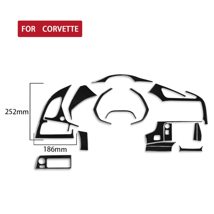 For Chevrolet Corvette C7 2014-2019 16 in 1 Car Dashboard Decorative Sticker, Left Drive - In Car by buy2fix | Online Shopping UK | buy2fix