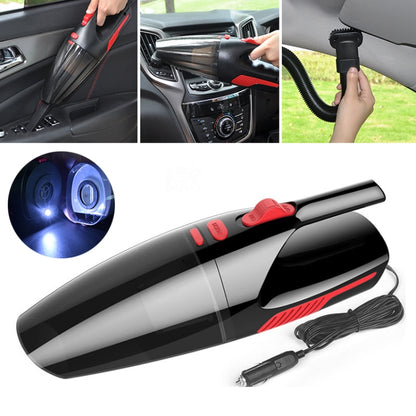 Car Wired Portable 120W Handheld Powerful Vacuum Cleaner with LED Light Cable Length: 5m(Black) -  by buy2fix | Online Shopping UK | buy2fix