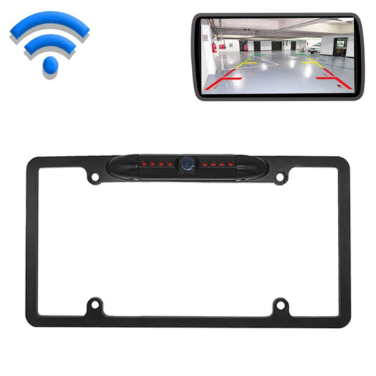 US License Plate Frame WiFi Wireless Car Reversing Rear View Wide-angle Starlight Night Vision Camera - In Car by buy2fix | Online Shopping UK | buy2fix