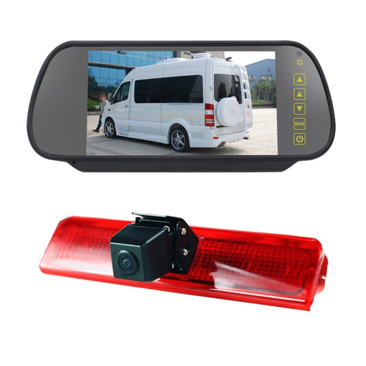 PZ476 Car Waterproof 170 Degree Brake Light View Camera + 7 inch Rearview Monitor for Volkswagen Caddy 2013-2015 - In Car by buy2fix | Online Shopping UK | buy2fix