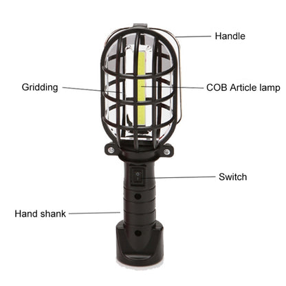 Car Work Maintenance Lamp Inspection Light Grid Outdoor Camping Lamp(Black) - In Car by buy2fix | Online Shopping UK | buy2fix
