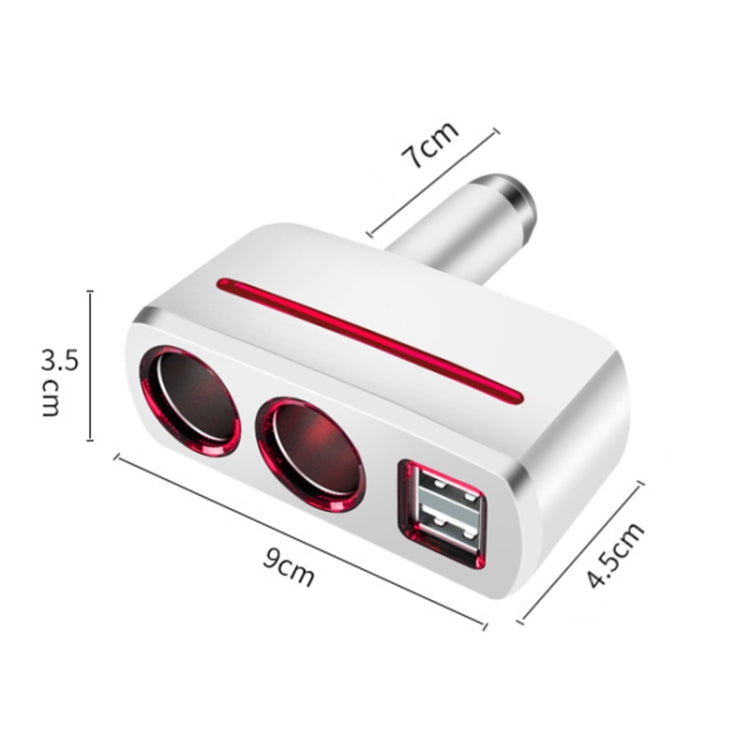 SHUNWEI SD-1918 80W 3.1A Car 2 in 1 Dual USB Charger (White) -  by SHUNWEI | Online Shopping UK | buy2fix