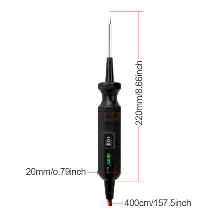 DUOYI DY18 Car Circuit Tester Probe Diagnostic Tool 12V 24V Current Voltmeter - Electronic Test by DUOYI | Online Shopping UK | buy2fix