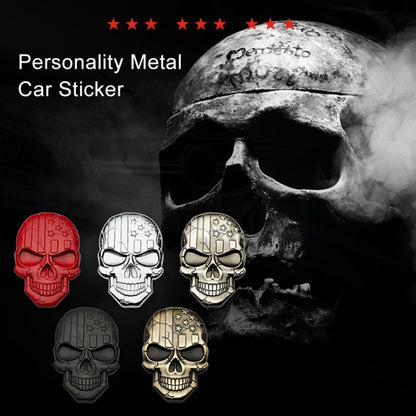 Three-dimensional Devil Skull Metal Plating Car Sticker (Black) - In Car by buy2fix | Online Shopping UK | buy2fix