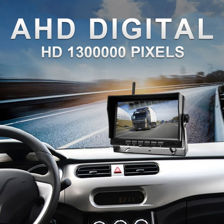PZ710-W 7 inch Car Digital Wireless Rear-view Split-screen Monitor Four Record - In Car by buy2fix | Online Shopping UK | buy2fix