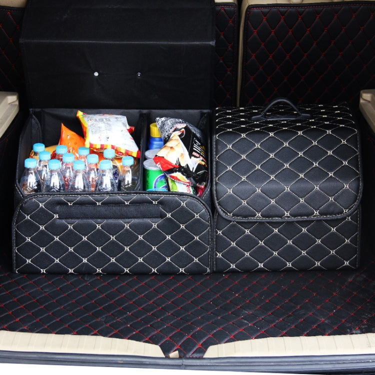 Car Trunk Foldable Storage Box, Rhombic Grid Small Size: 33 x 32 x 30cm (Black) - In Car by buy2fix | Online Shopping UK | buy2fix