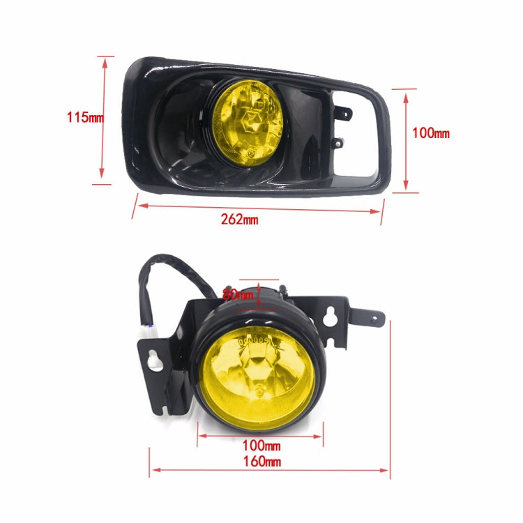 1 Pair Car Modified Front Fog Light for Honda Civic 1999-2000 (Yellow Light) - In Car by buy2fix | Online Shopping UK | buy2fix