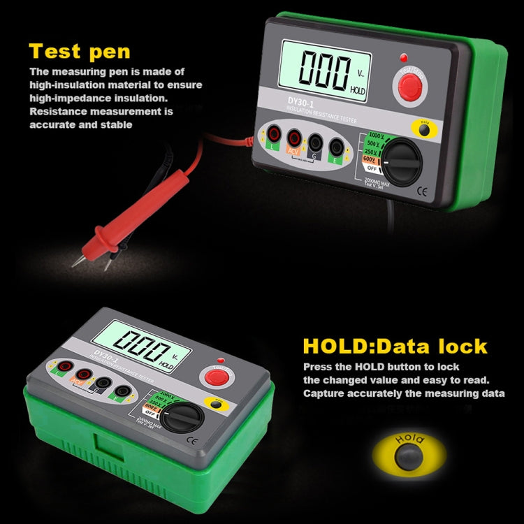 DUOYI DY30-1 Car Digital Insulation Resistance Tester Meter - Electronic Test by DUOYI | Online Shopping UK | buy2fix