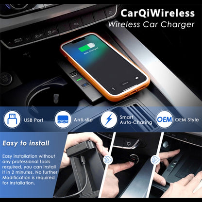 Car Qi Standard Wireless Charger 15W Quick Charging for Audi A4 A5 S4 S5 2017-2021, Left Driving - In Car by buy2fix | Online Shopping UK | buy2fix