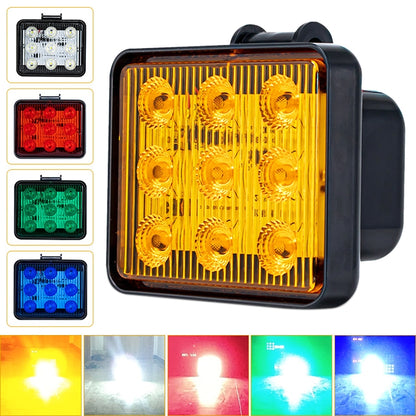 2 PCS ZS-7013 3 inch 9LEDs Strobe Waterproof Car / Truck Warning Light (Yellow Light) - In Car by buy2fix | Online Shopping UK | buy2fix