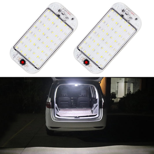 2 PCS ZS-3350 DC12-85V High Bright 48LEDs Lamp Beads Car Dome Light Cabin Light Bar - In Car by buy2fix | Online Shopping UK | buy2fix