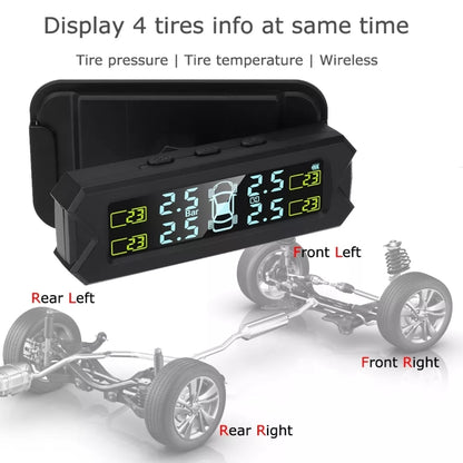 Car High Precision Solar Charging Tire Pressure Monitoring System TPMS, External Beep Sensor - In Car by buy2fix | Online Shopping UK | buy2fix