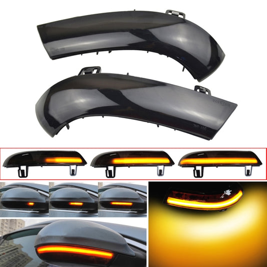 2pcs For Volkswagen Golf 5 MK5 2003-2008 Car Dynamic LED Turn Signal Light Rearview Mirror Flasher Water Blinker (Transparent Black) - In Car by buy2fix | Online Shopping UK | buy2fix