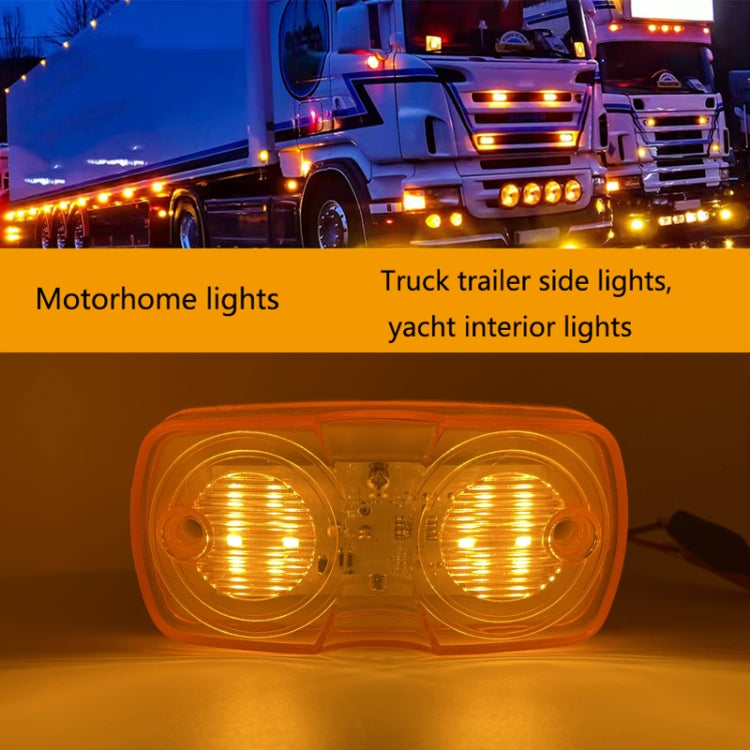 2pcs MK-106 Truck 12LEDs Side Marker Light (Red Light) - In Car by buy2fix | Online Shopping UK | buy2fix