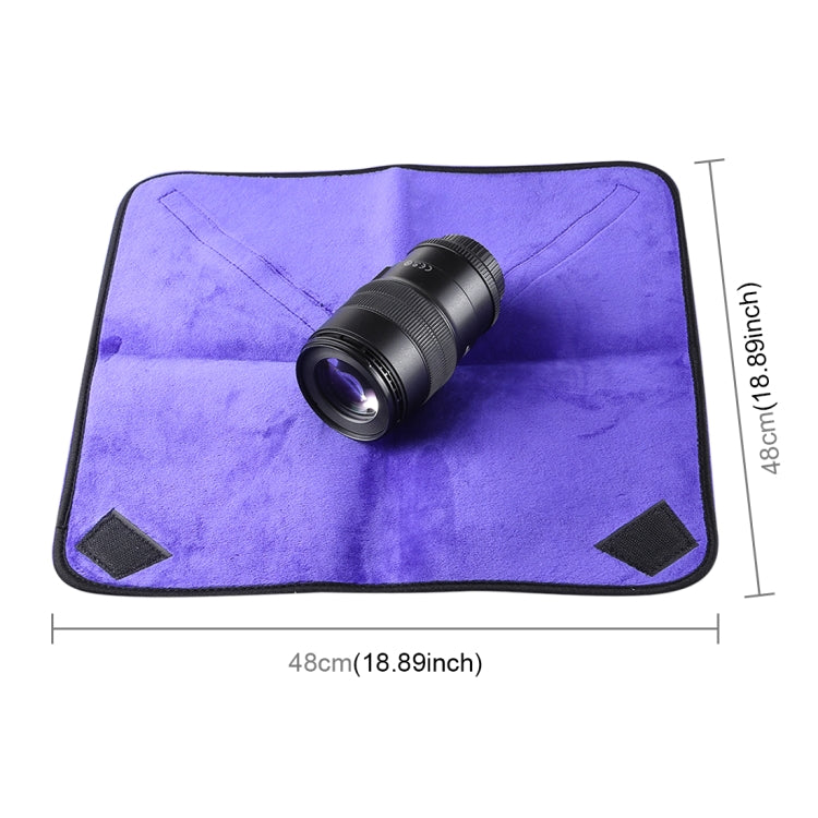 Hundred-folding Cloth Photography Camera SLR Liner Lens Bag Thickening Wrapped Cloth Plus Velvet, Size: 50x50cm (Purple) - Camera Accessories by buy2fix | Online Shopping UK | buy2fix