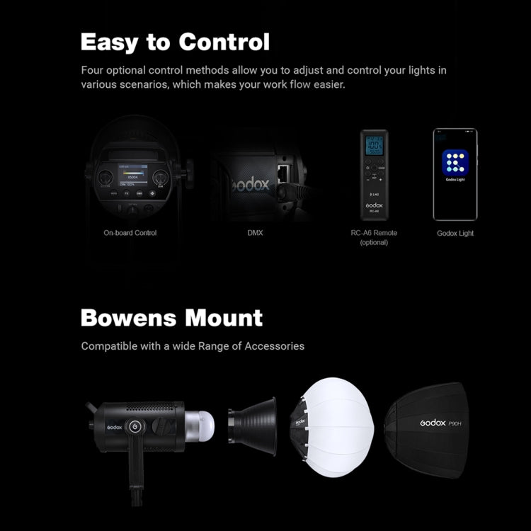 Godox  AD600 Pro 200W 2800-6500K Bi Bi-Color LED Video Light(UK Plug) - Camera Accessories by Godox | Online Shopping UK | buy2fix