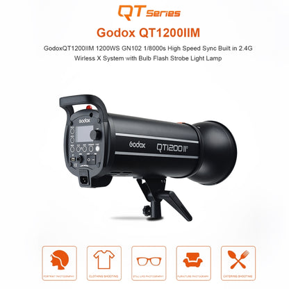 Godox QT1200IIM 1200Ws 1/8000s High Speed  Strobe Studio Flash Light(UK Plug) - Shoe Mount Flashes by Godox | Online Shopping UK | buy2fix