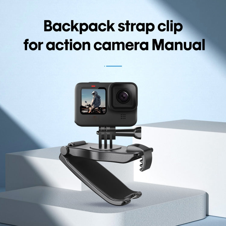 STARTRC 360 Degree Rotation Backpack Fixed Clip Belt Bracket(Black) - DJI & GoPro Accessories by STARTRC | Online Shopping UK | buy2fix