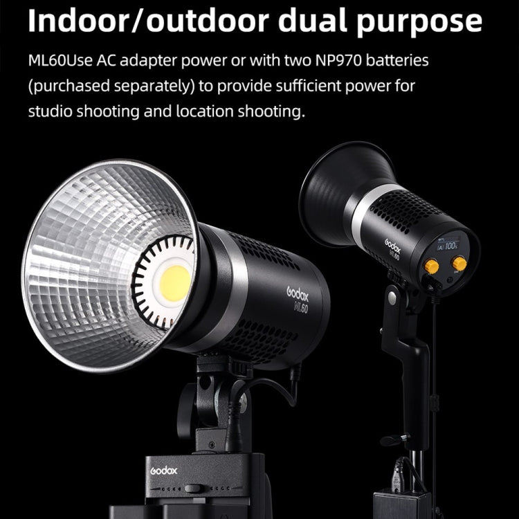 Godox ML60 60W LED Light 5600K Video Studio Flash Light(AU Plug) - Camera Accessories by Godox | Online Shopping UK | buy2fix