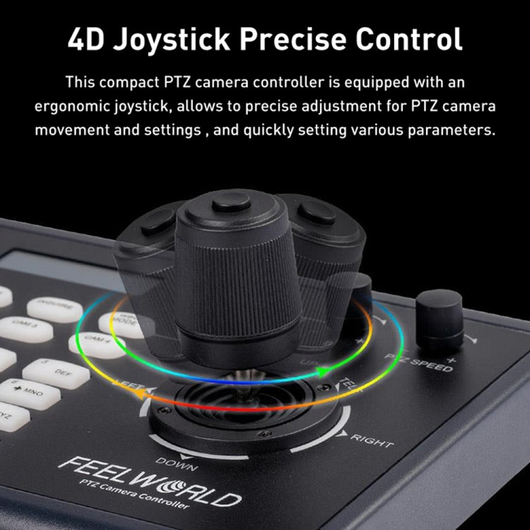 FEELWORLD KBC10 PTZ Camera Controller with Joystick and Keyboard Control ,Support PoE(EU Plug) - HD Camera by FEELWORLD | Online Shopping UK | buy2fix