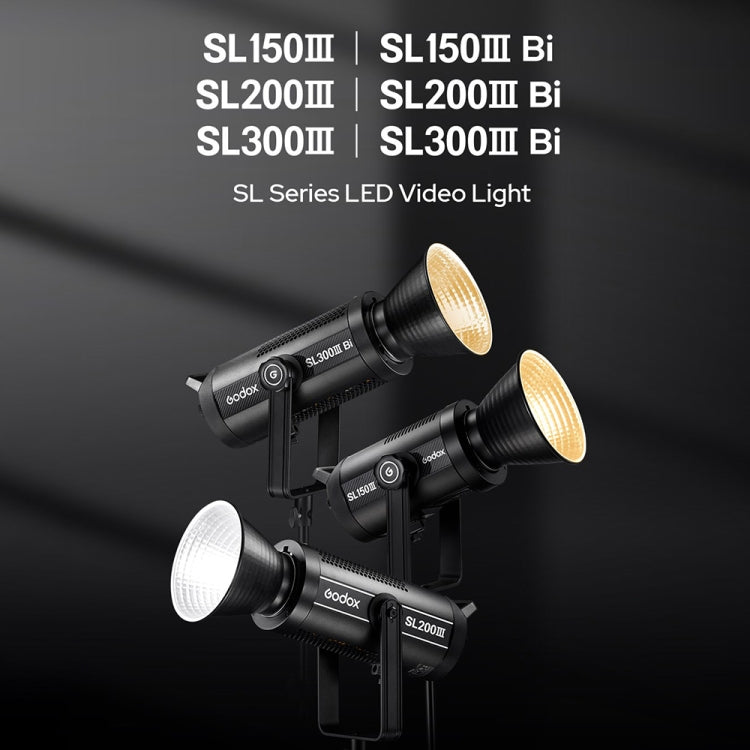 Godox SL200IIIBi 215W Bi-Color 2800K-6500K LED Video Light(EU Plug) - Shoe Mount Flashes by Godox | Online Shopping UK | buy2fix