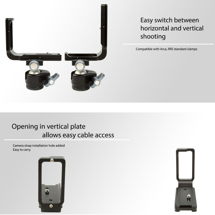 FITTEST FLN-D850 Vertical Shoot Quick Release L Plate Bracket Base Holder for Nikon D850(Black) - Camera Accessories by FITTEST | Online Shopping UK | buy2fix