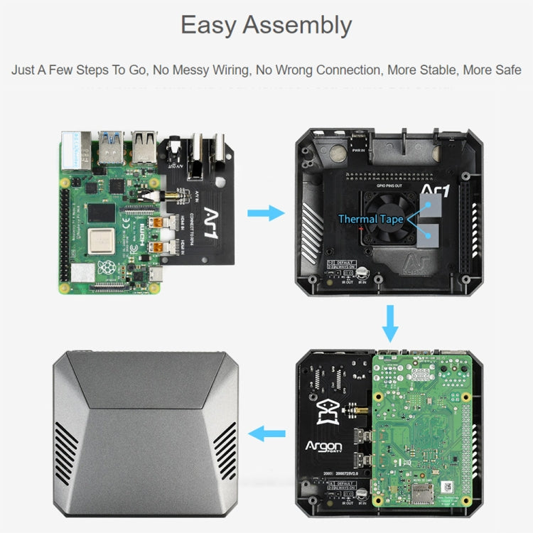 Waveshare Argon One M.2 Aluminum Case For Raspberry Pi 4, with M.2 Expansion Slot - Modules Expansions Accessories by WAVESHARE | Online Shopping UK | buy2fix