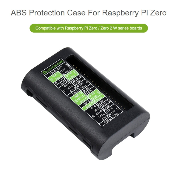 Waveshare ABS Protection Case for Raspberry Pi Zero Series / Zero / Zero 2 W - Modules Expansions Accessories by WAVESHARE | Online Shopping UK | buy2fix