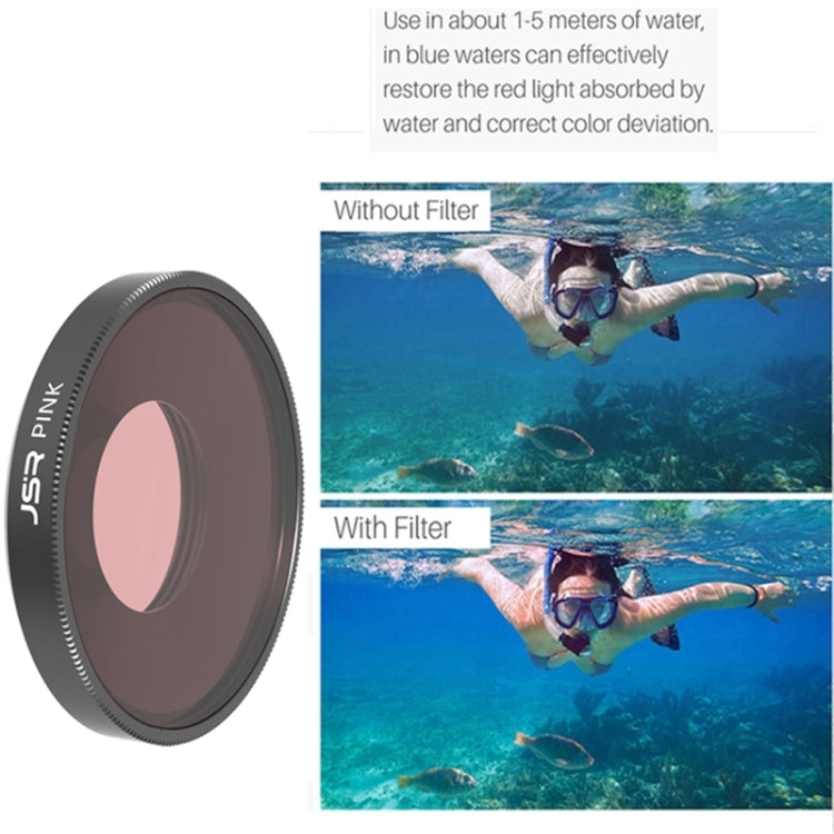 JSR Diving Color Lens Filter For DJI Osmo Action 3 / GoPro Hero11 Black / HERO10 Black / HERO9 Black(Pink) - DJI & GoPro Accessories by JSR | Online Shopping UK | buy2fix