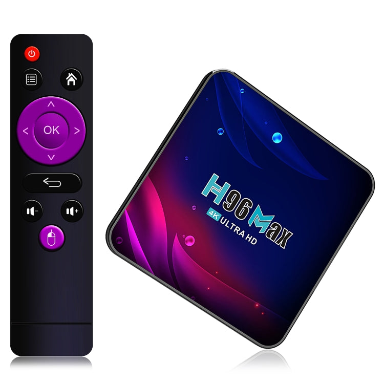 H96 Max V11 4K Smart TV BOX Android 11.0 Media Player with Remote Control, RK3318 Quad-Core 64bit Cortex-A53, RAM: 4GB, ROM: 64GB, Support Dual Band WiFi, Bluetooth, Ethernet, US Plug - Consumer Electronics by buy2fix | Online Shopping UK | buy2fix