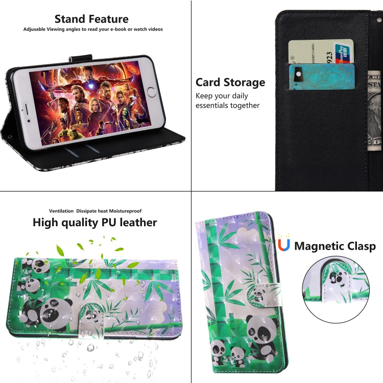 3D Painting Pattern Coloured Drawing Horizontal Flip TPU + PU Leather Case with Holder & Card Slots & Wallet For Huawei P Smart Z(Bamboo Panda) - Huawei Cases by Huawei | Online Shopping UK | buy2fix