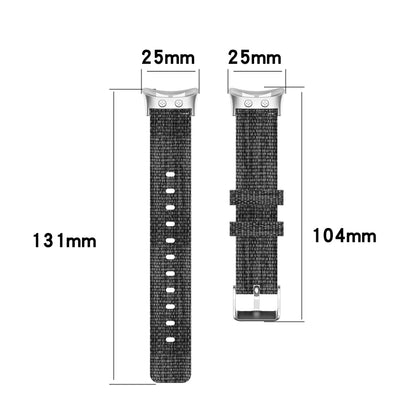 For Garmin Forerunner 45 / 45S / Swim 2 Universal Nylon Canvas Watch Band(Black) - Watch Bands by buy2fix | Online Shopping UK | buy2fix