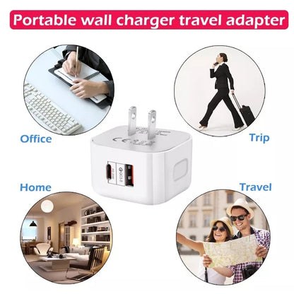 YSY-6087 20W PD + QC 3.0 Dual Ports Travel Charger Power Adapter, EU Plug - Apple Accessories by buy2fix | Online Shopping UK | buy2fix