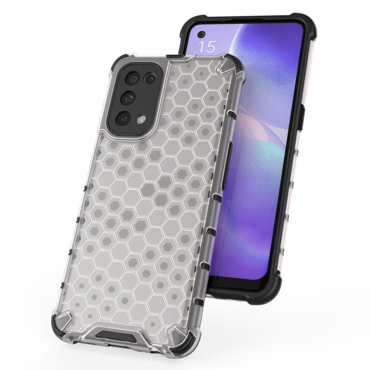 For Oppo Reno5 5G Shockproof Honeycomb PC + TPU Case(Black) - OPPO & vivo Accessories by buy2fix | Online Shopping UK | buy2fix