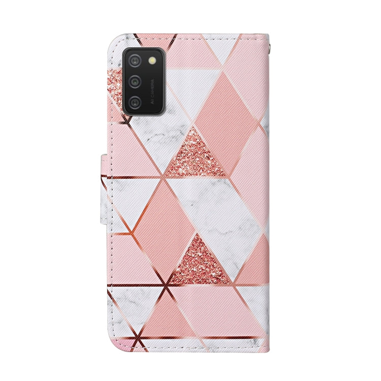 For Samsung Galaxy A02s(EU Edition) Colored Drawing Pattern Horizontal Flip Leather Case with Holder & Card Slots & Wallet & Lanyard(Marble) - Galaxy Phone Cases by ViLi | Online Shopping UK | buy2fix