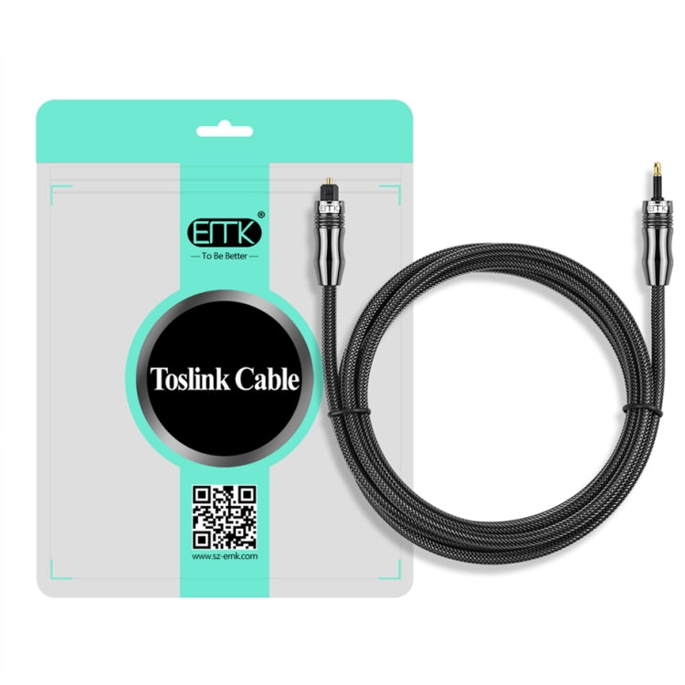 EMK OD6.0mm 3.5mm Digital Sound Toslink to Mini Toslink Digital Optical Audio Cable, Length:1.5m - Audio Optical Cables by EMK | Online Shopping UK | buy2fix