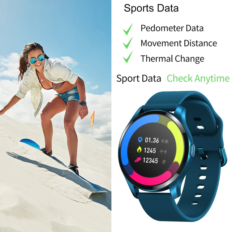 T88 1.28 inch TFT Color Screen IP67 Waterproof Smart Watch, Support Body Temperature Monitoring / Sleep Monitoring / Heart Rate Monitoring(Blue) - Smart Wear by buy2fix | Online Shopping UK | buy2fix