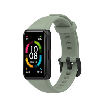 For Huawei Honor Band 6 TPU Watch Band, Size: One Size(Light Green) - Smart Wear by buy2fix | Online Shopping UK | buy2fix