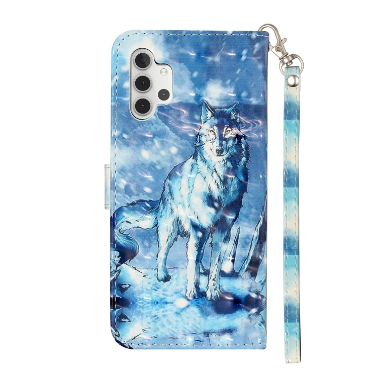 For Samsung Galaxy A32 5G 3D Pattern Horizontal Flip PU Leather Case with Holder & Card Slots & Wallet(Snow Mountain Wolf) - Galaxy Phone Cases by imak | Online Shopping UK | buy2fix