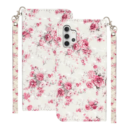 For Samsung Galaxy A32 5G 3D Pattern Horizontal Flip PU Leather Case with Holder & Card Slots & Wallet(Rose Flower) - Galaxy Phone Cases by imak | Online Shopping UK | buy2fix