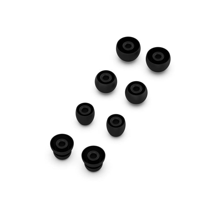4 Pairs Wireless Earphone Replaceable Silicone Ear Cap Earplugs for Huawei FreeBuds 4i / FreeLace Pro / Active Noise Canceling Earphones 3(Black) - Apple Accessories by buy2fix | Online Shopping UK | buy2fix