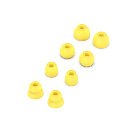 4 Pairs Wireless Earphone Replaceable Silicone Ear Cap Earplugs for Huawei FreeBuds 4i / FreeLace Pro / Active Noise Canceling Earphones 3(Yellow) - Apple Accessories by buy2fix | Online Shopping UK | buy2fix