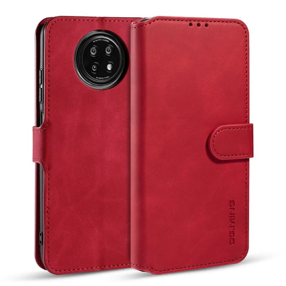 For Xiaomi Redmi Note 9T 5G DG.MING Retro Oil Side Horizontal Flip Leather Case with Holder & Card Slots & Wallet(Red) - Xiaomi Cases by DG.MING | Online Shopping UK | buy2fix