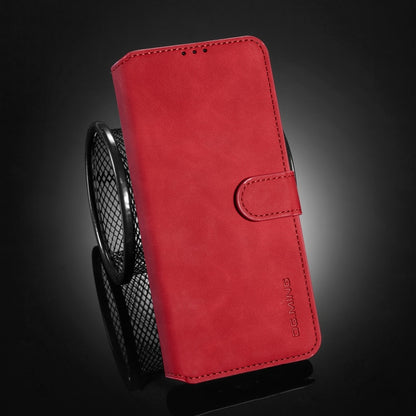 For Xiaomi Redmi Note 9T 5G DG.MING Retro Oil Side Horizontal Flip Leather Case with Holder & Card Slots & Wallet(Red) - Xiaomi Cases by DG.MING | Online Shopping UK | buy2fix