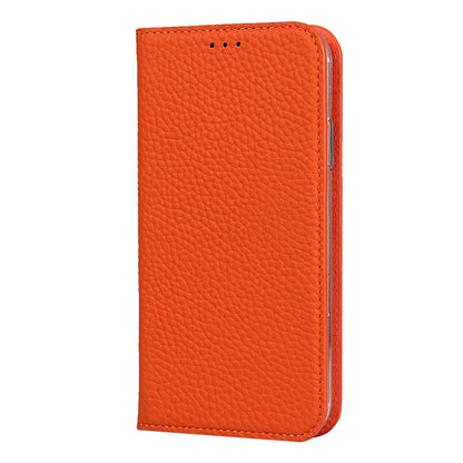 For iPhone XR Litchi Genuine Leather Phone Case(Orange) - More iPhone Cases by buy2fix | Online Shopping UK | buy2fix