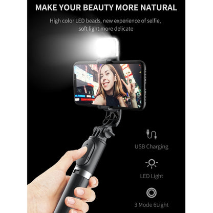 Q02S Fill Light Bluetooth Selfie Stick Tripod Mobile Phone Holder(Black) - Consumer Electronics by buy2fix | Online Shopping UK | buy2fix
